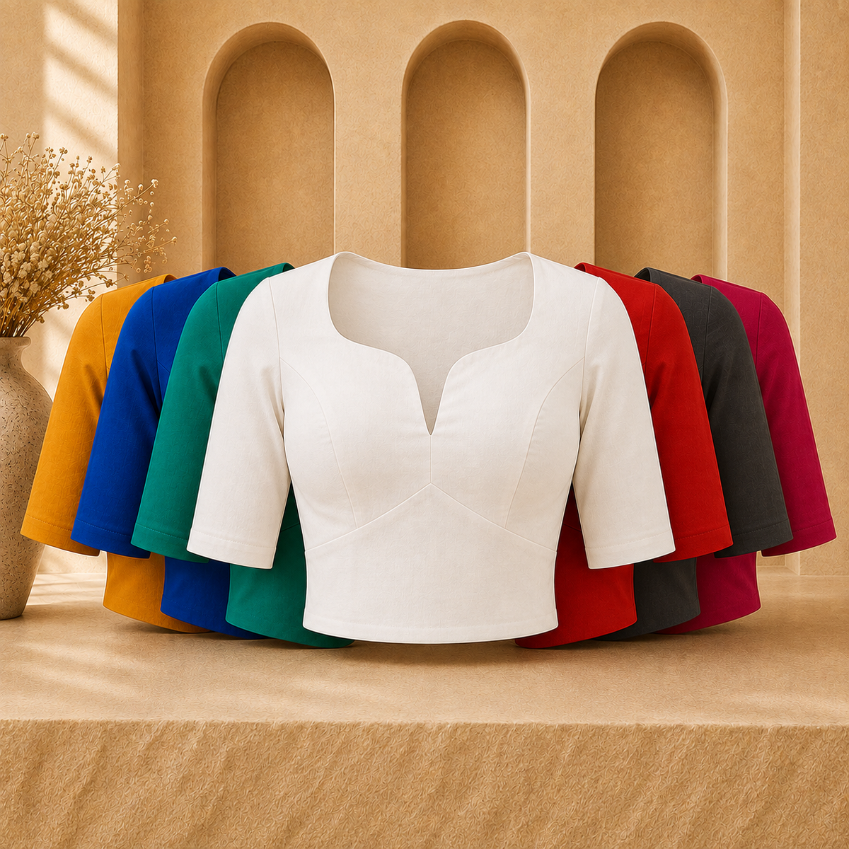 Sabhyasachi Inspired Cotton blouse with Sleeves