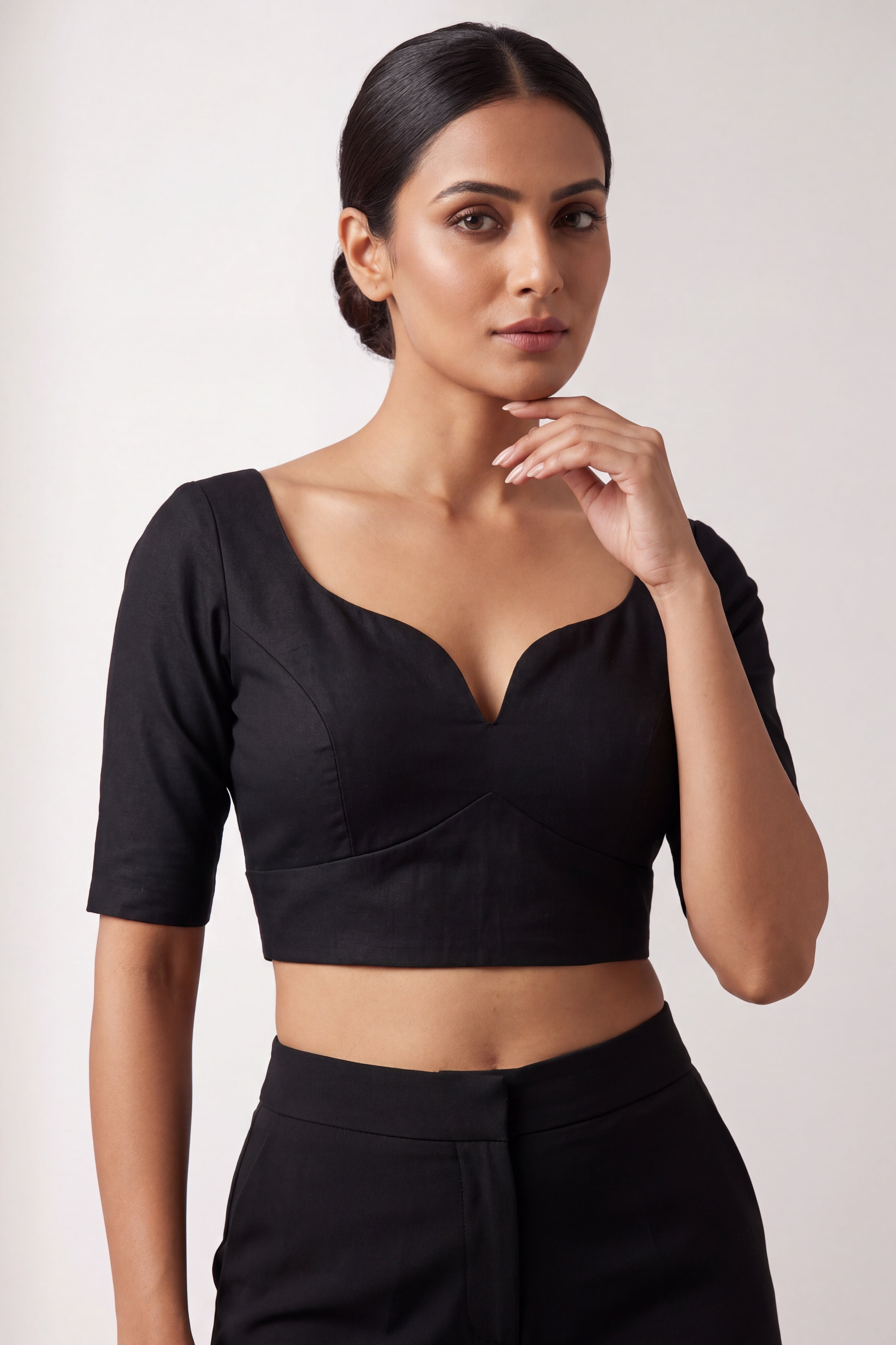 Sabhyasachi Inspired Cotton blouse with Sleeves