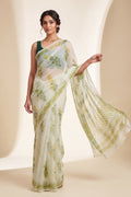 Pure Chiffon Handblock Saree