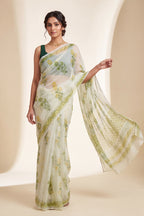 Pure Chiffon Handblock Saree