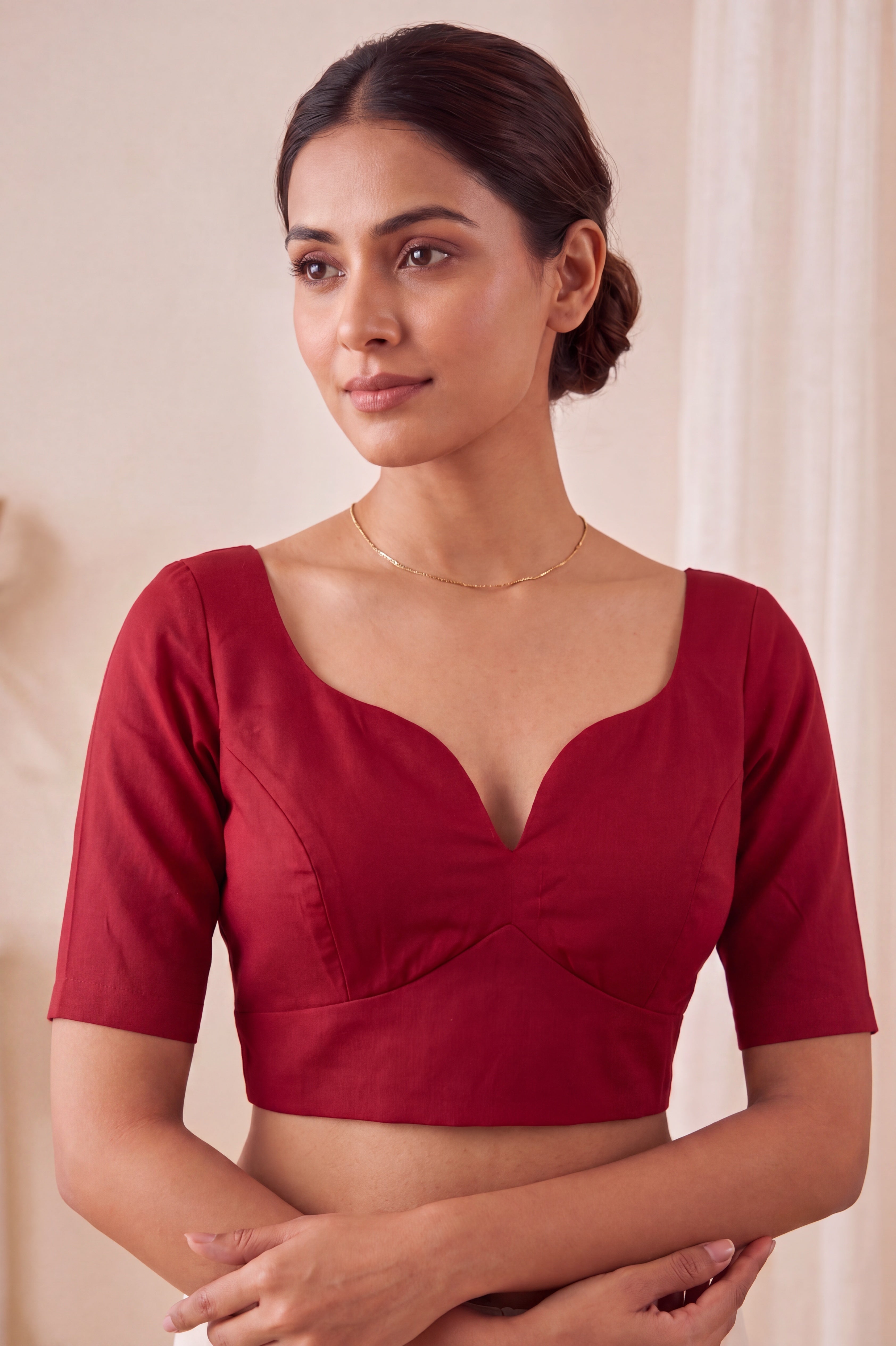 Sabhyasachi Inspired Cotton blouse with Sleeves