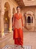 Chevron Dola Silk Co-ord Set