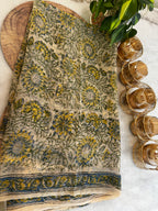 Pure Chiffon Handblock Saree