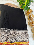 Pure Chiffon Handblock Saree
