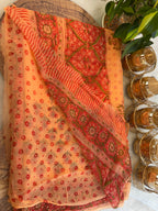 Pure Chiffon Handblock Saree