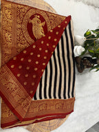 Dola Silk Saree with Ajrakh Print