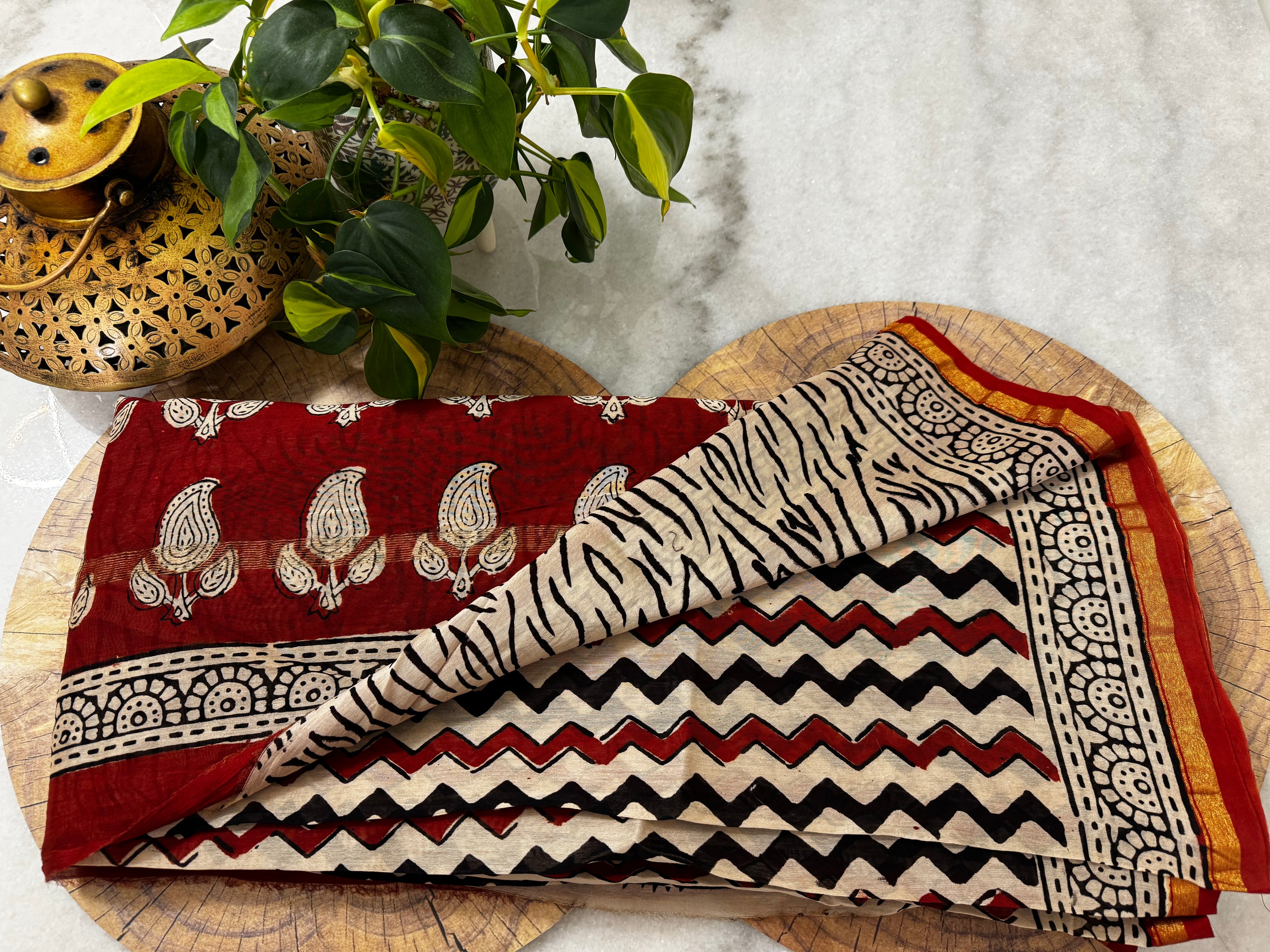 Pure Chanderi Handblock Saree