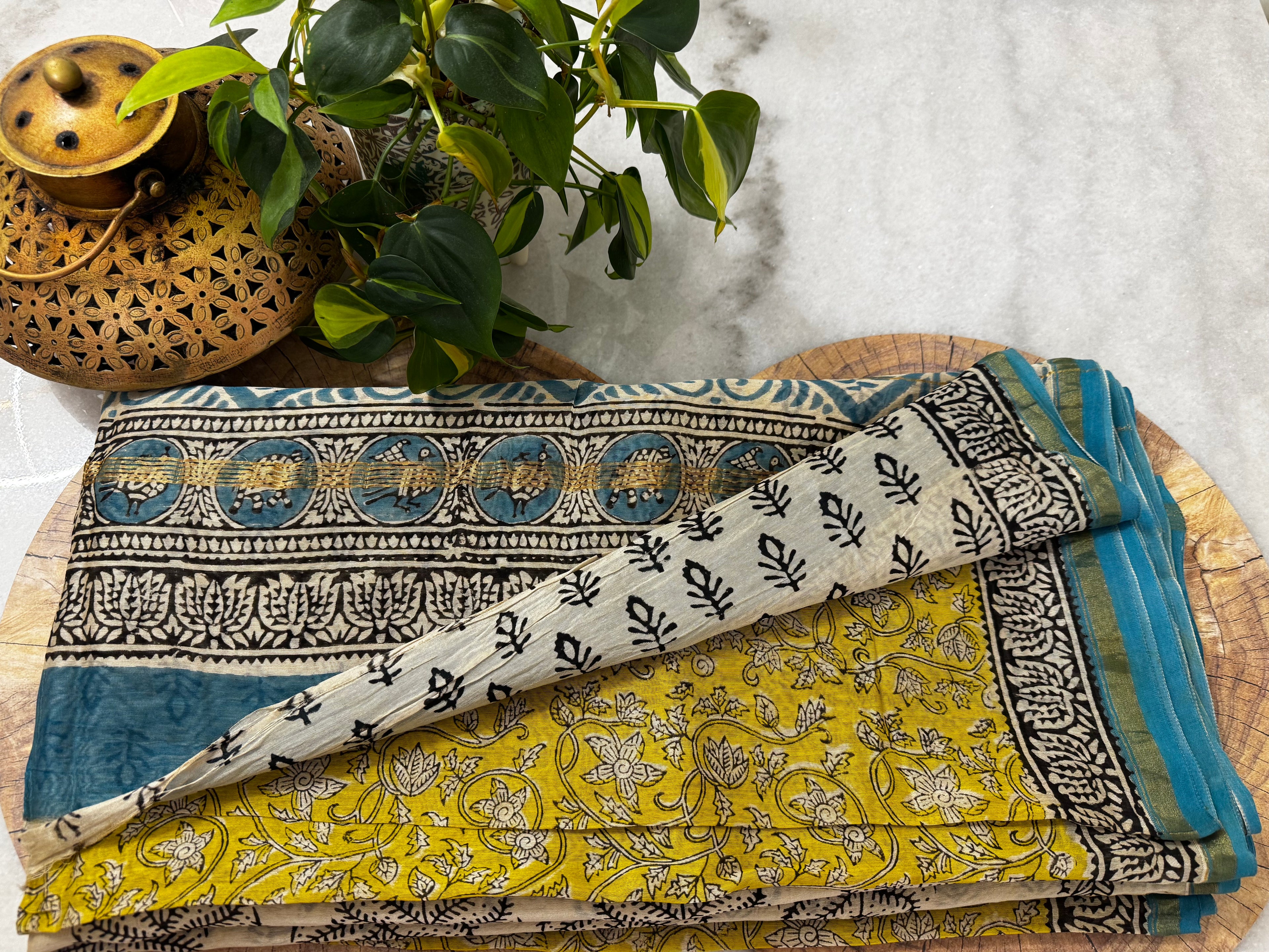 Pure Chanderi Handblock Saree