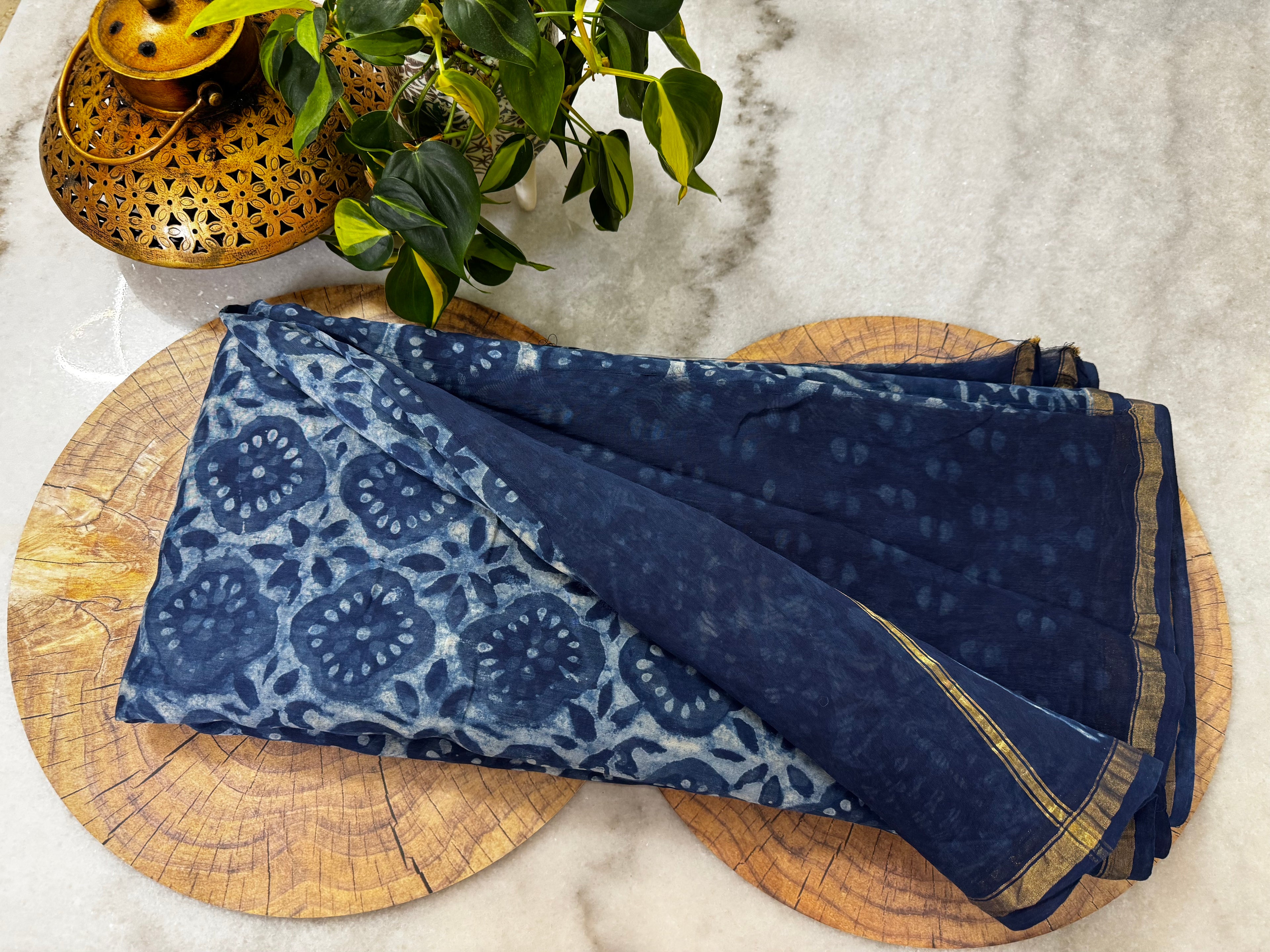 Pure Chanderi Handblock Saree