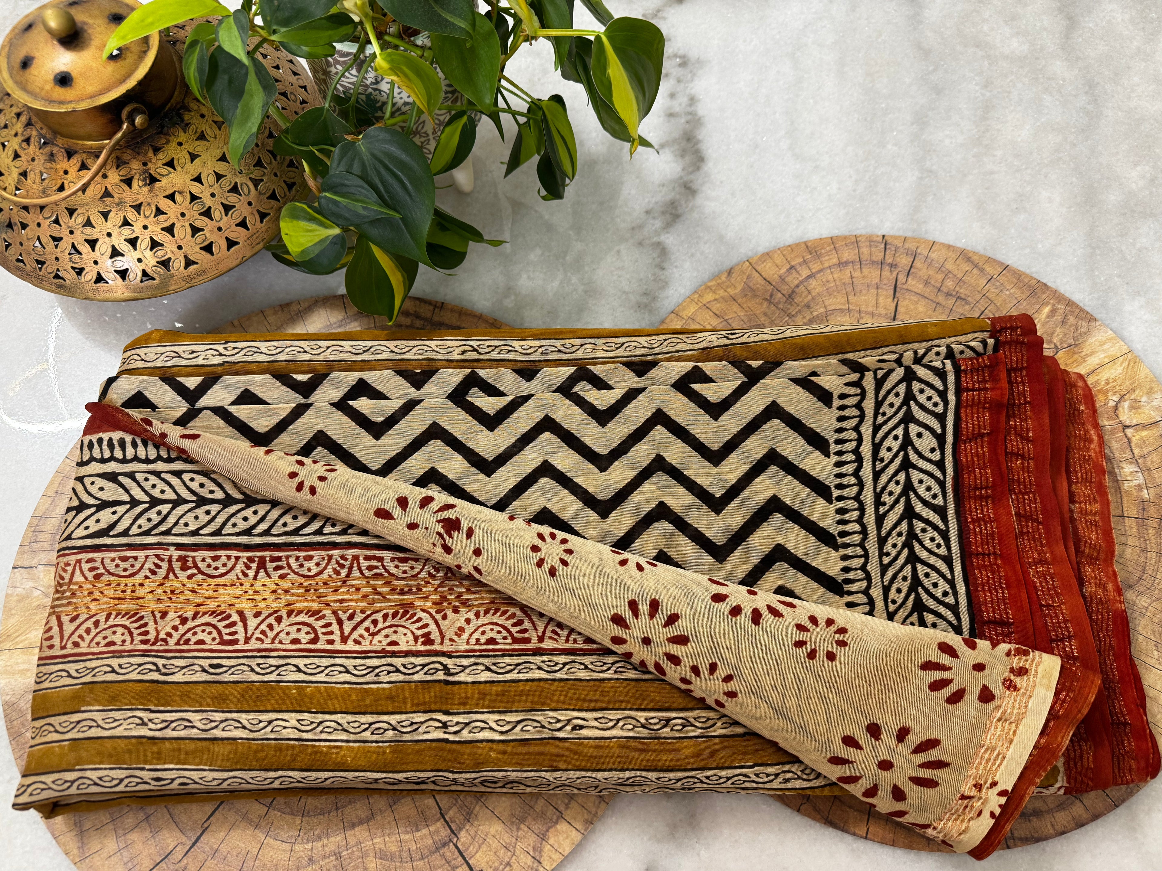 Pure Chanderi Handblock Saree