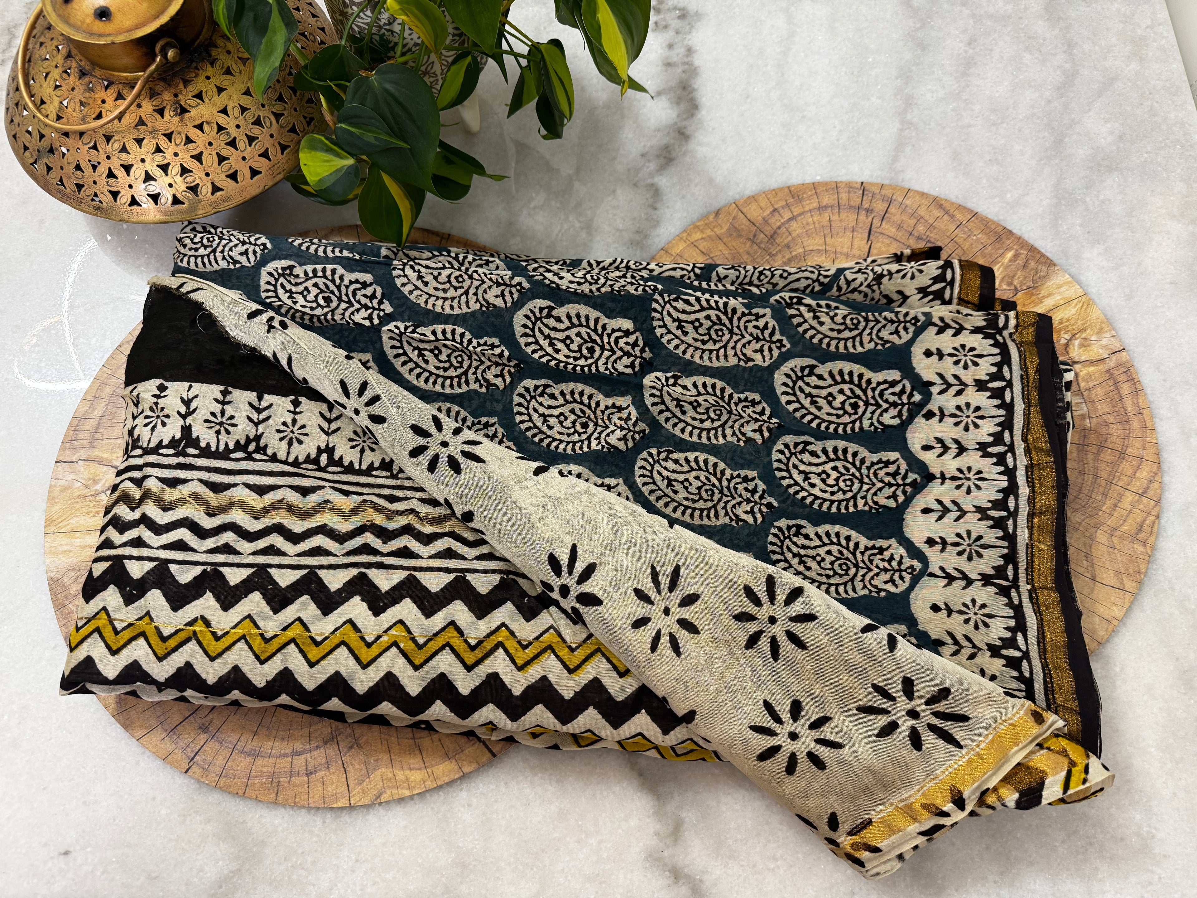 Pure Chanderi Handblock Saree