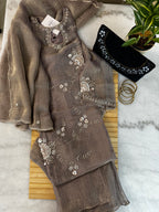 Pure Crush Tissue Kurta Set