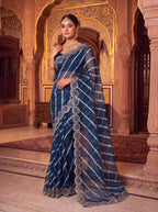 Organza Leheriya Saree