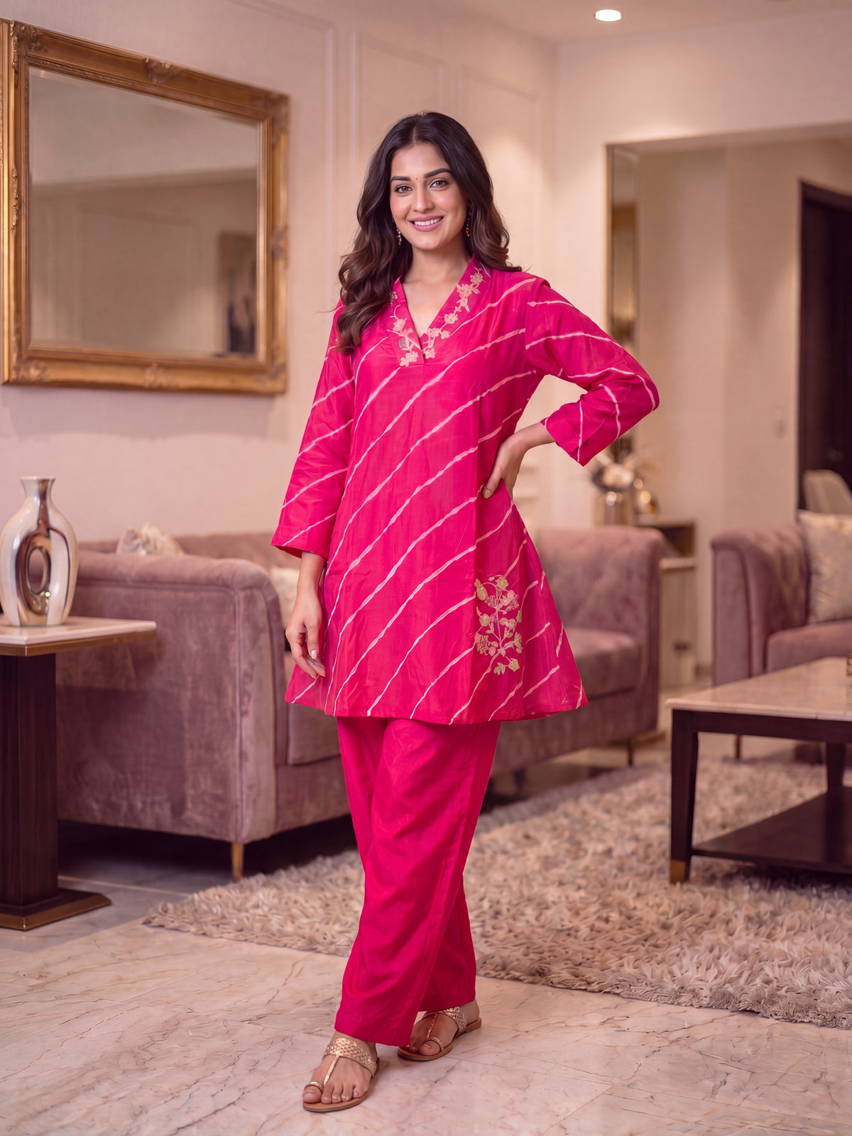 Leheriya Indo-Western Co-ord Set
