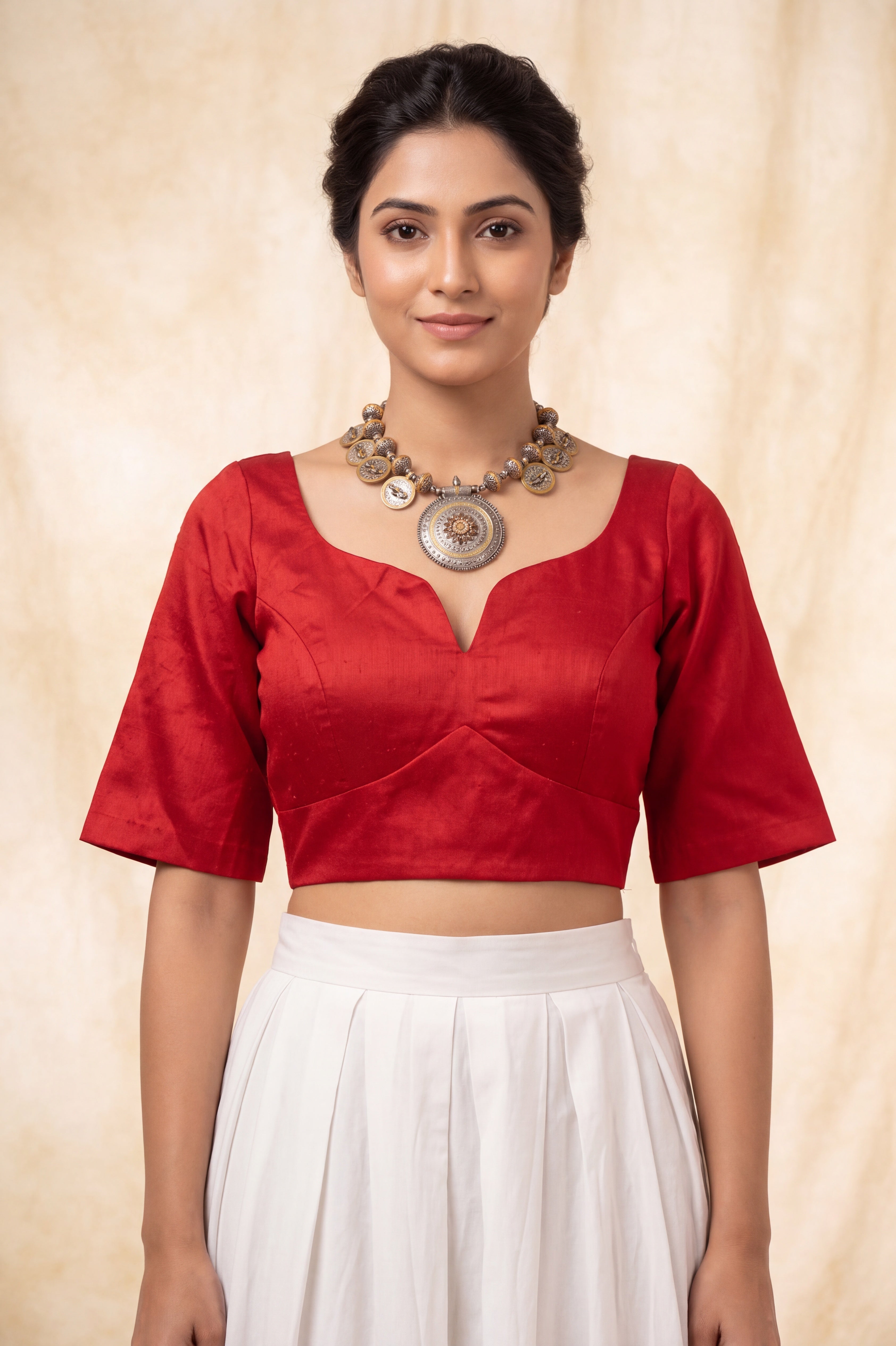 Sabhyasachi Inspired Cotton blouse with Sleeves