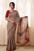 Pure Chanderi Handblock Saree