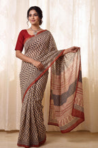 Pure Chanderi Handblock Saree