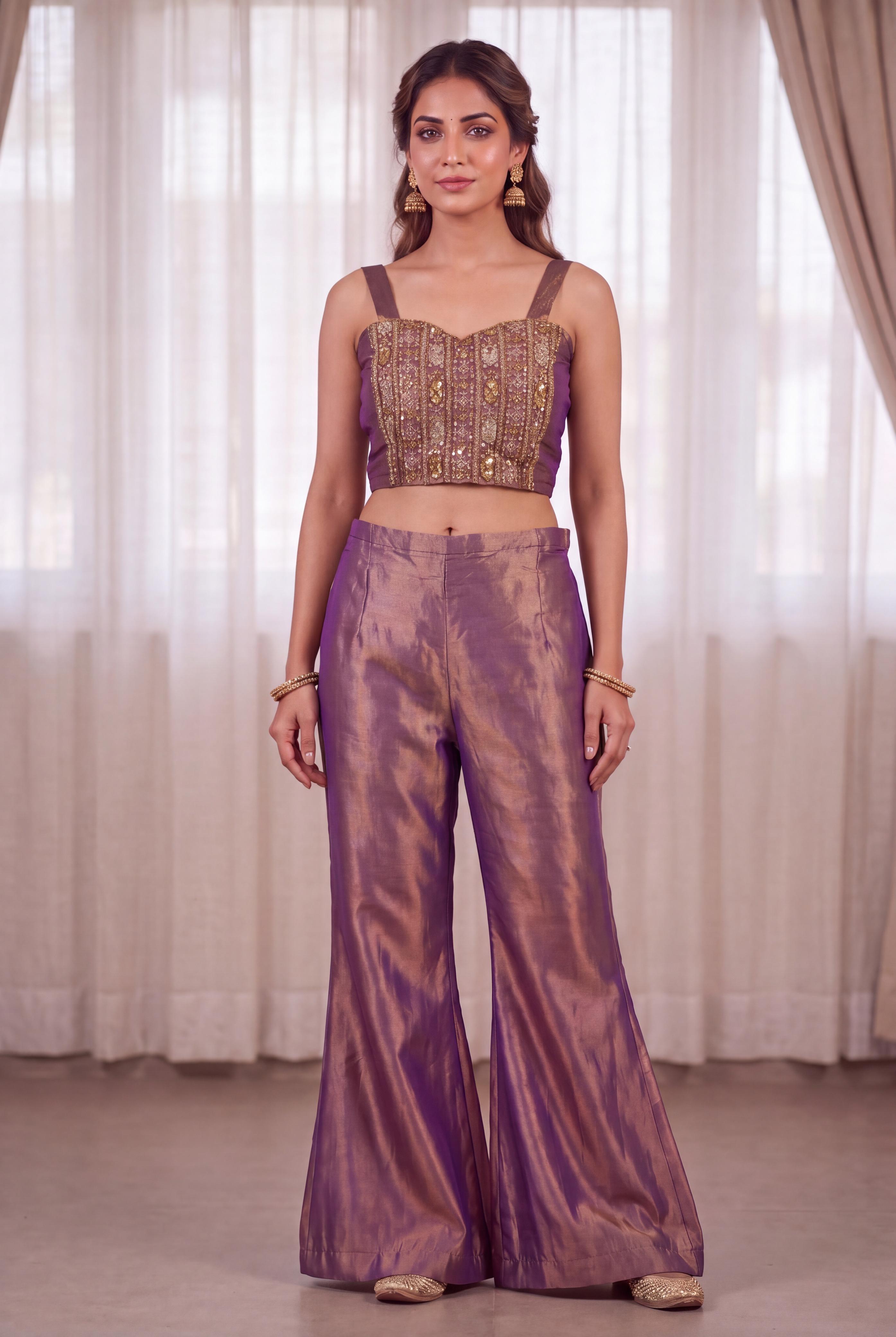 Pure Crush Tissue Kurta Set