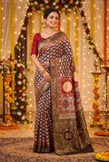Dola Silk Saree with Ajrakh Print