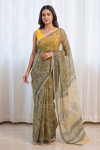 Pure Chiffon Handblock Saree