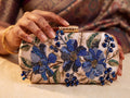 Hand-Beaded Floral Box Clutch