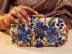 Hand-Beaded Floral Box Clutch