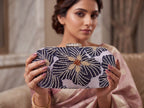 Hand-Beaded Floral Box Clutch