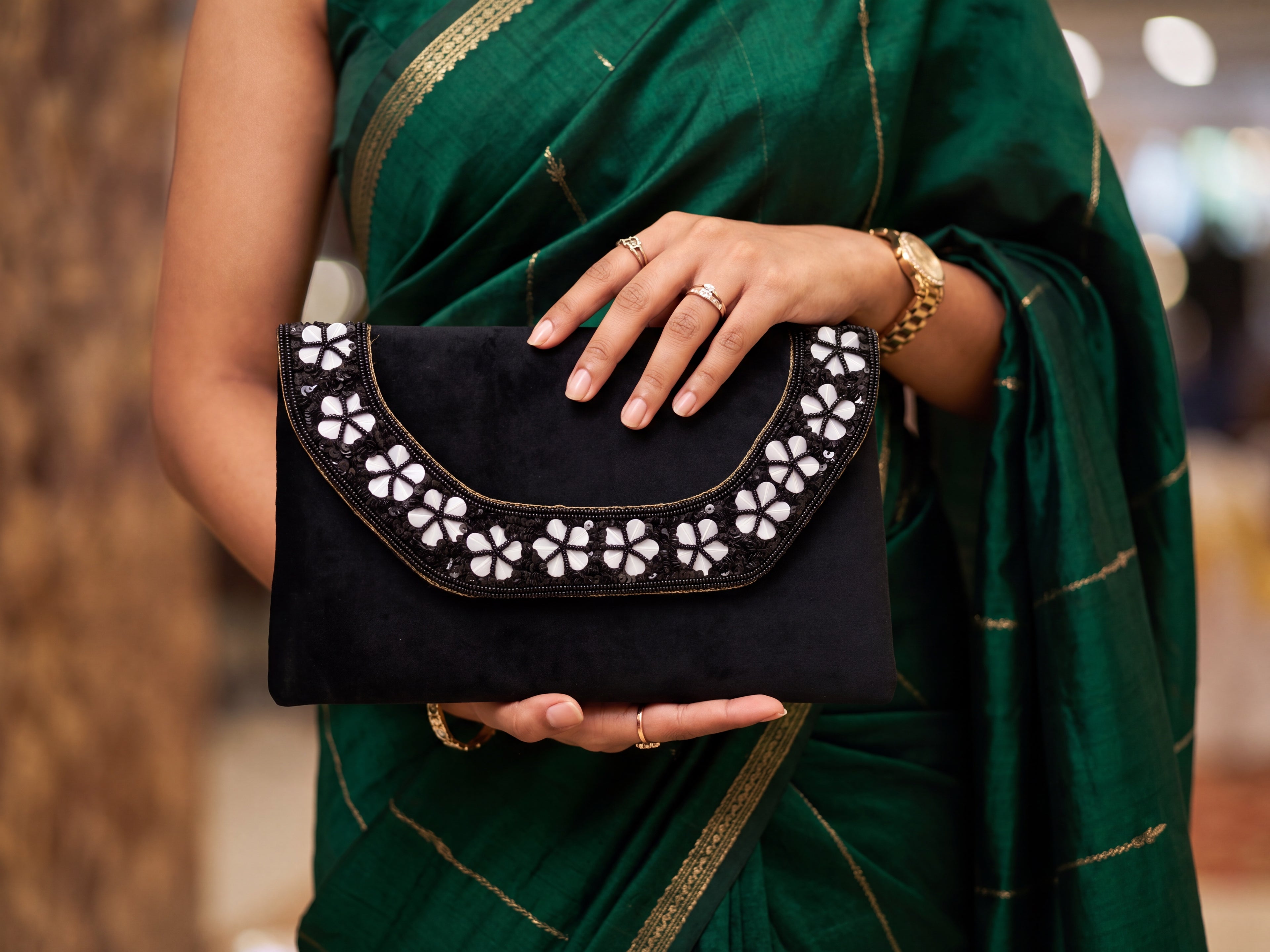 Velvet Envelope Clutch