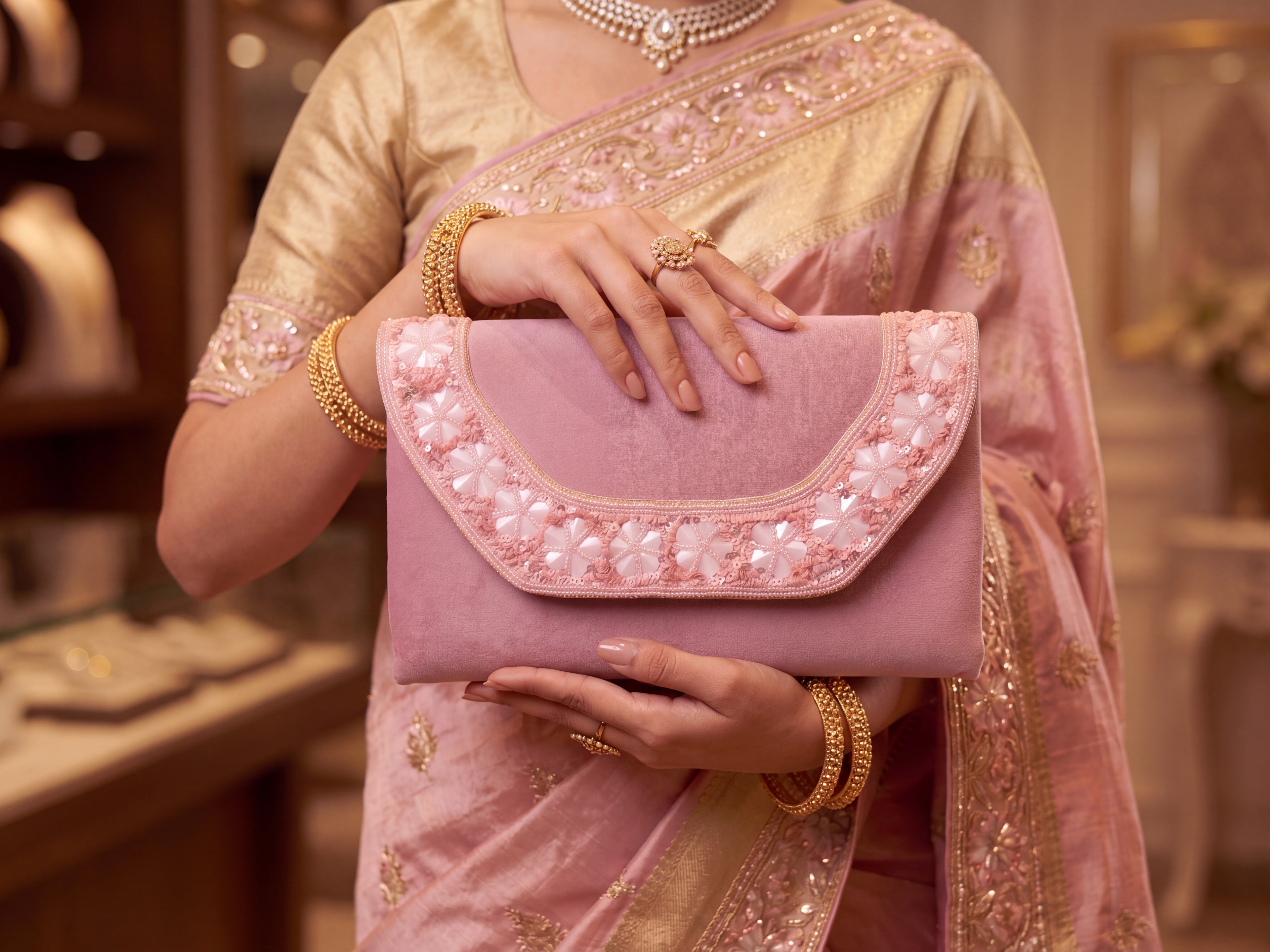 Velvet Envelope Clutch