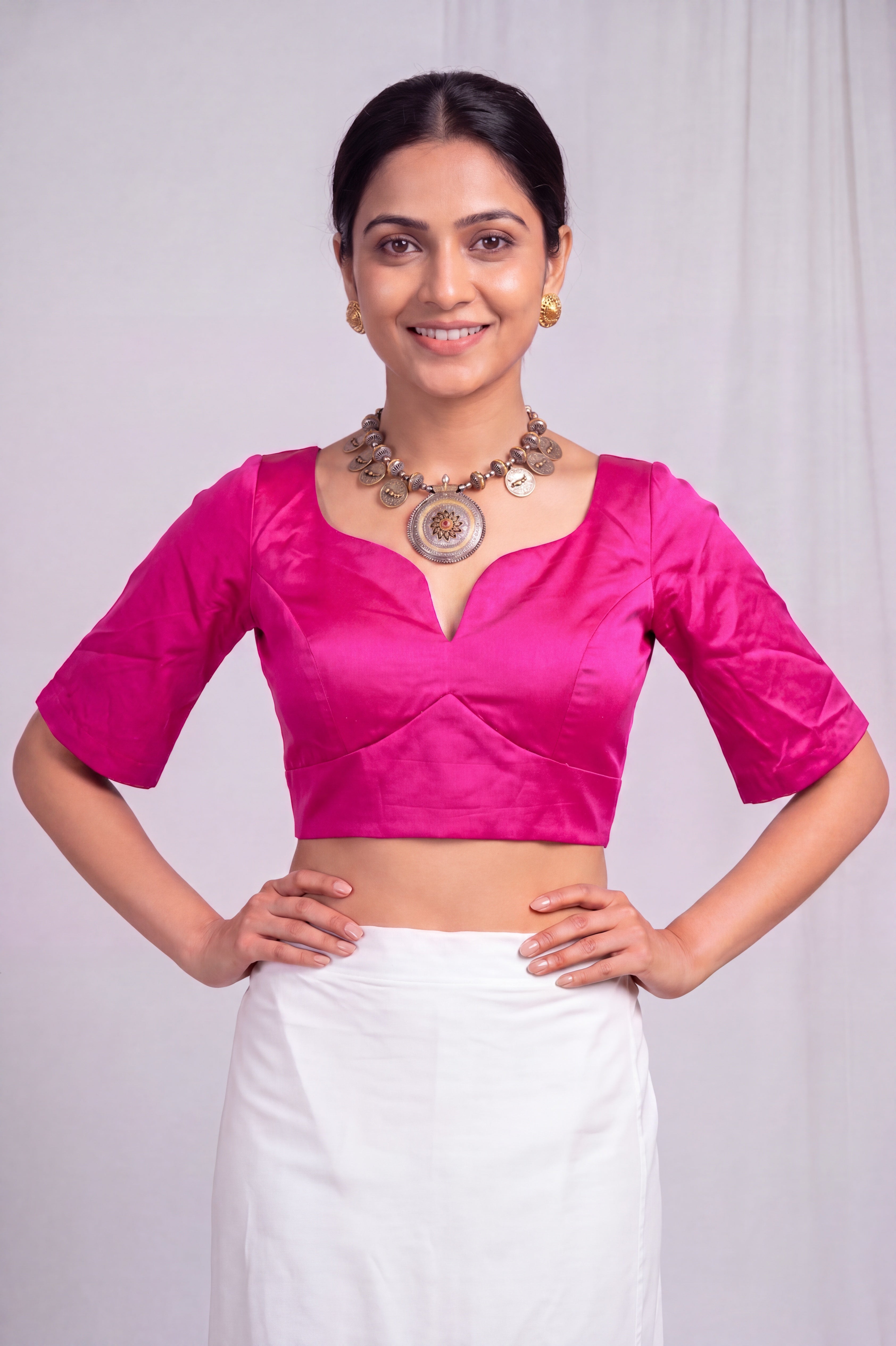 Sabhyasachi Inspired Cotton blouse with Sleeves
