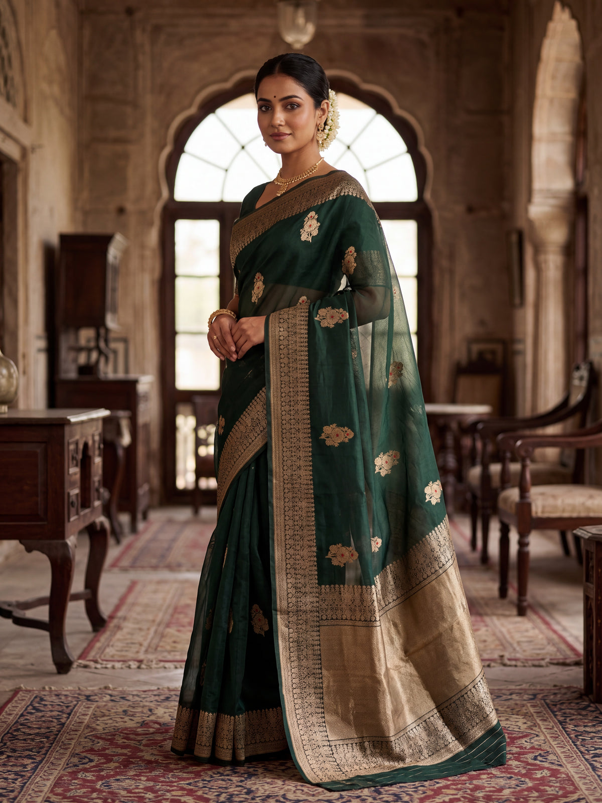 Kora Banarasi Saree