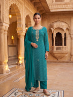 Leheriya Hand Embroidered Suit Set