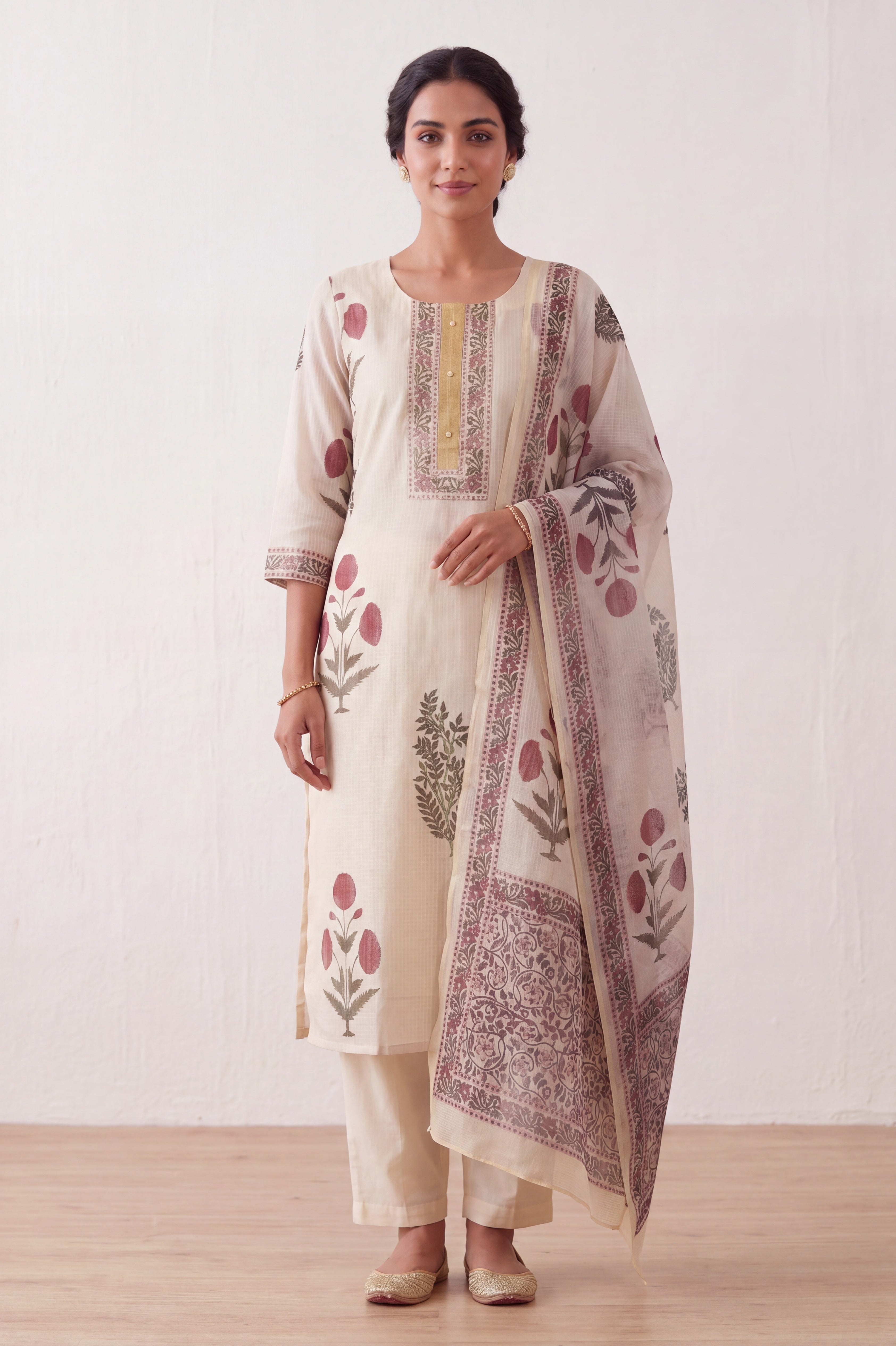 Kota Doria Kurta Set