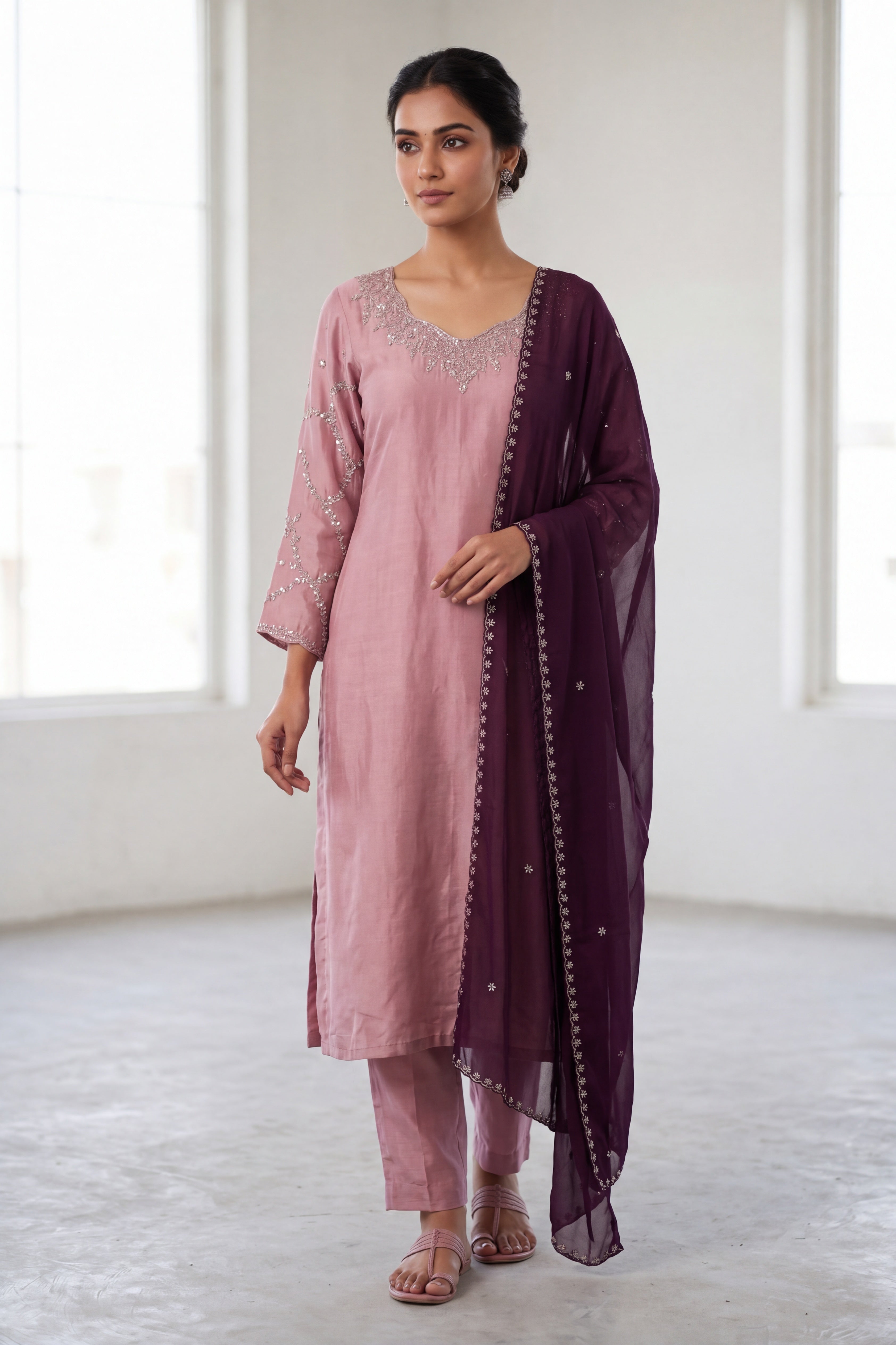 Organza Kurta Set