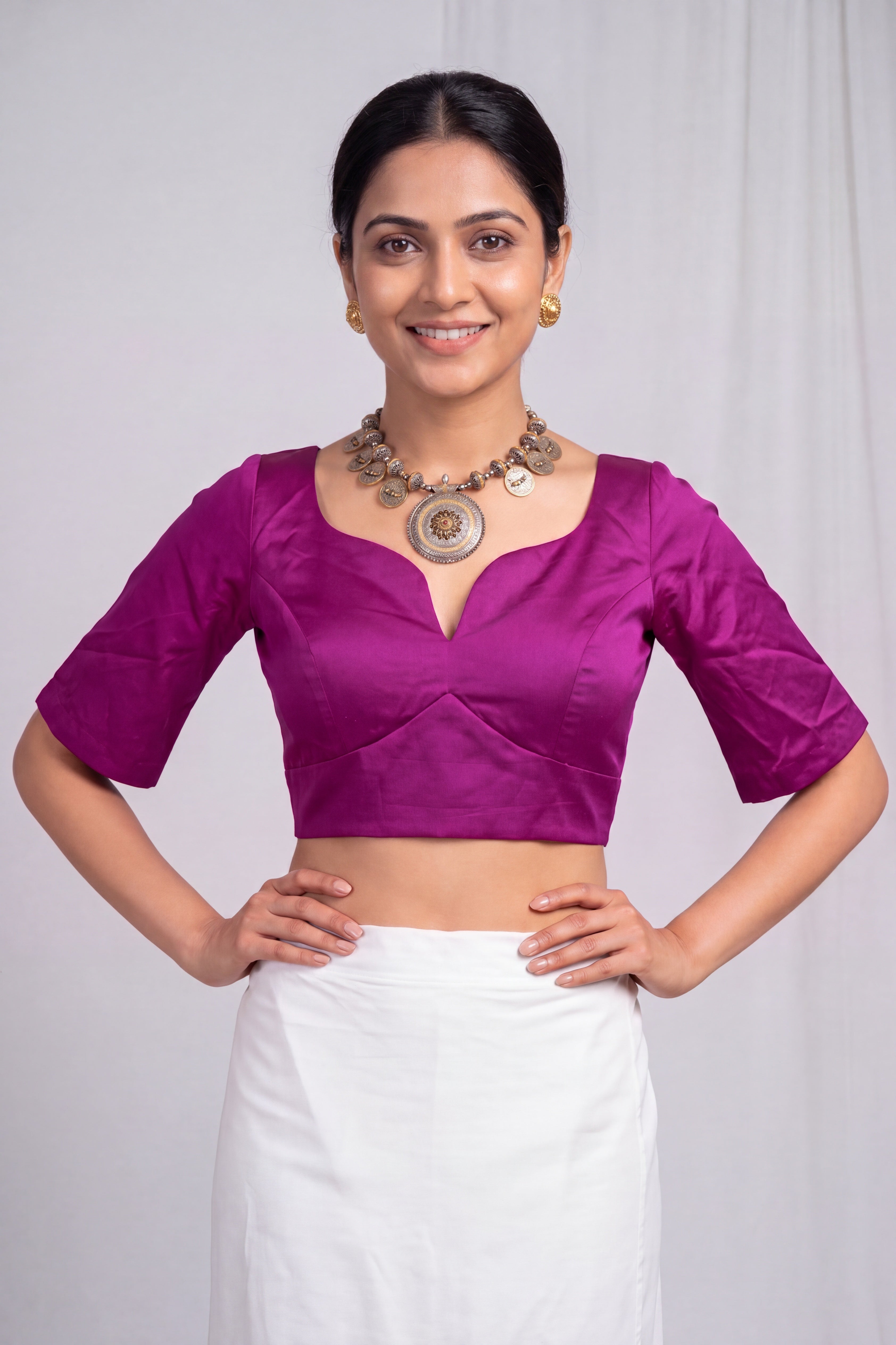 Sabhyasachi Inspired Cotton blouse with Sleeves