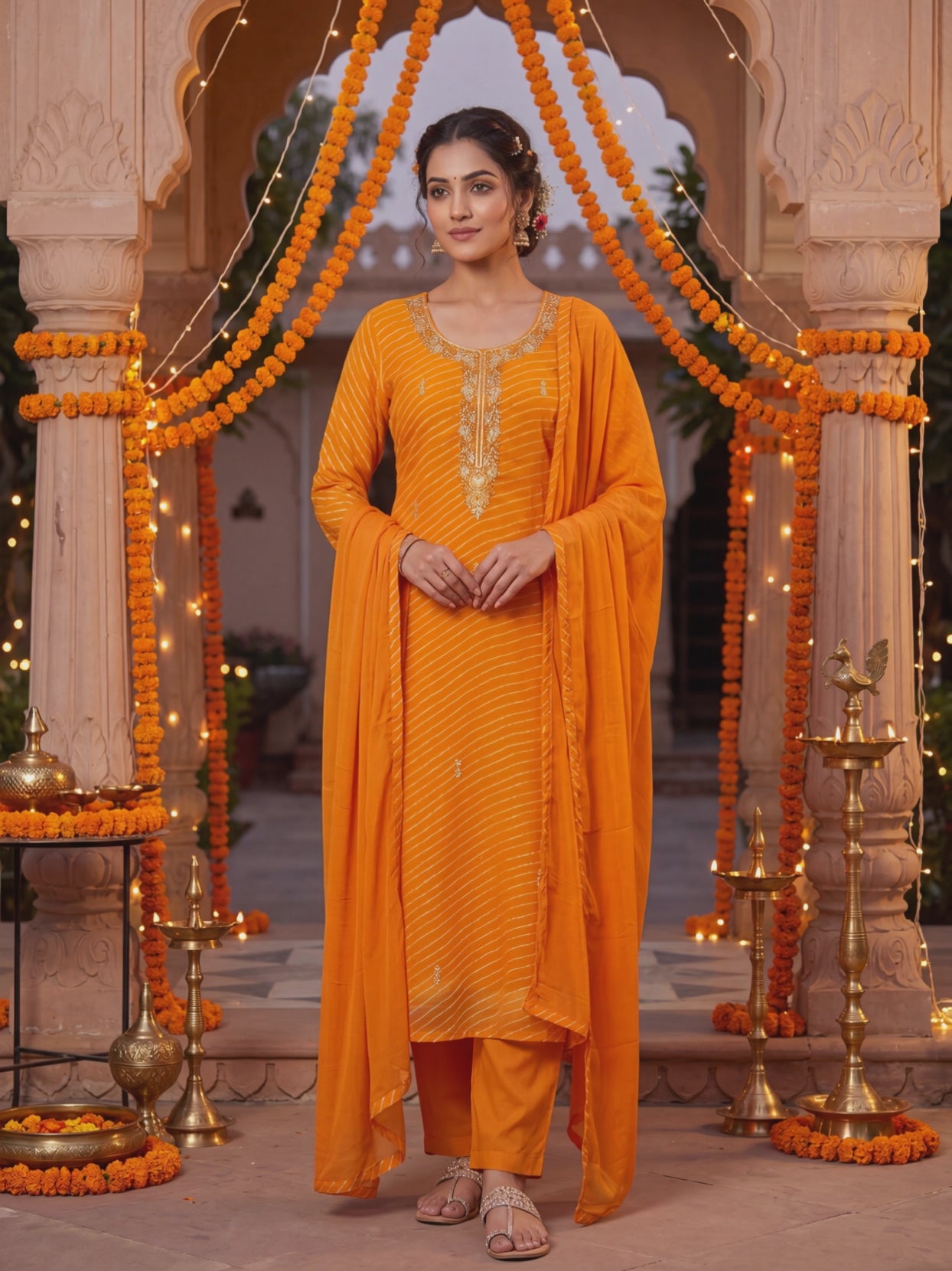 Leheriya Kurta Set