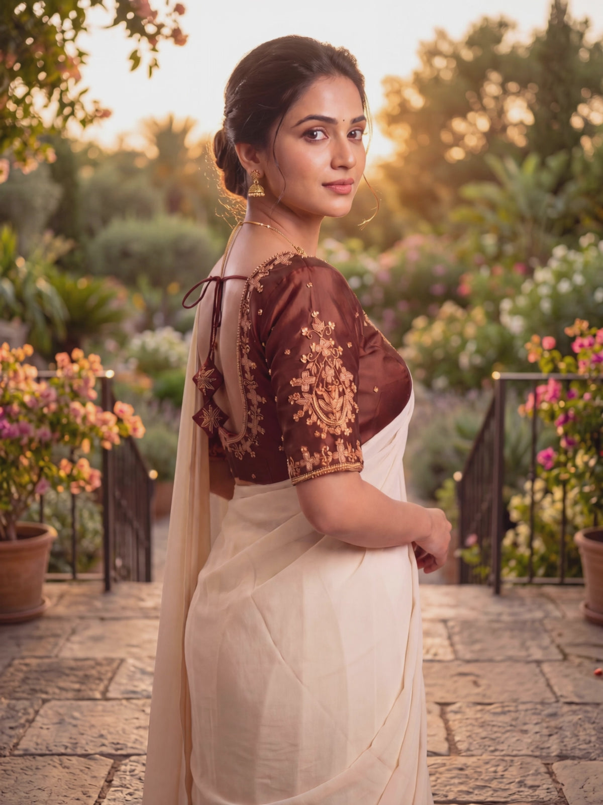 Silk Embroidered Blouse