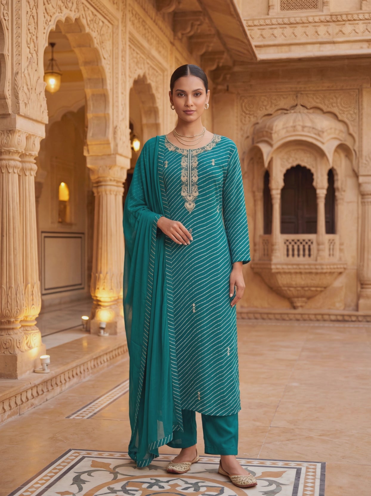 Lehariya Hand Embroidered Suit Set