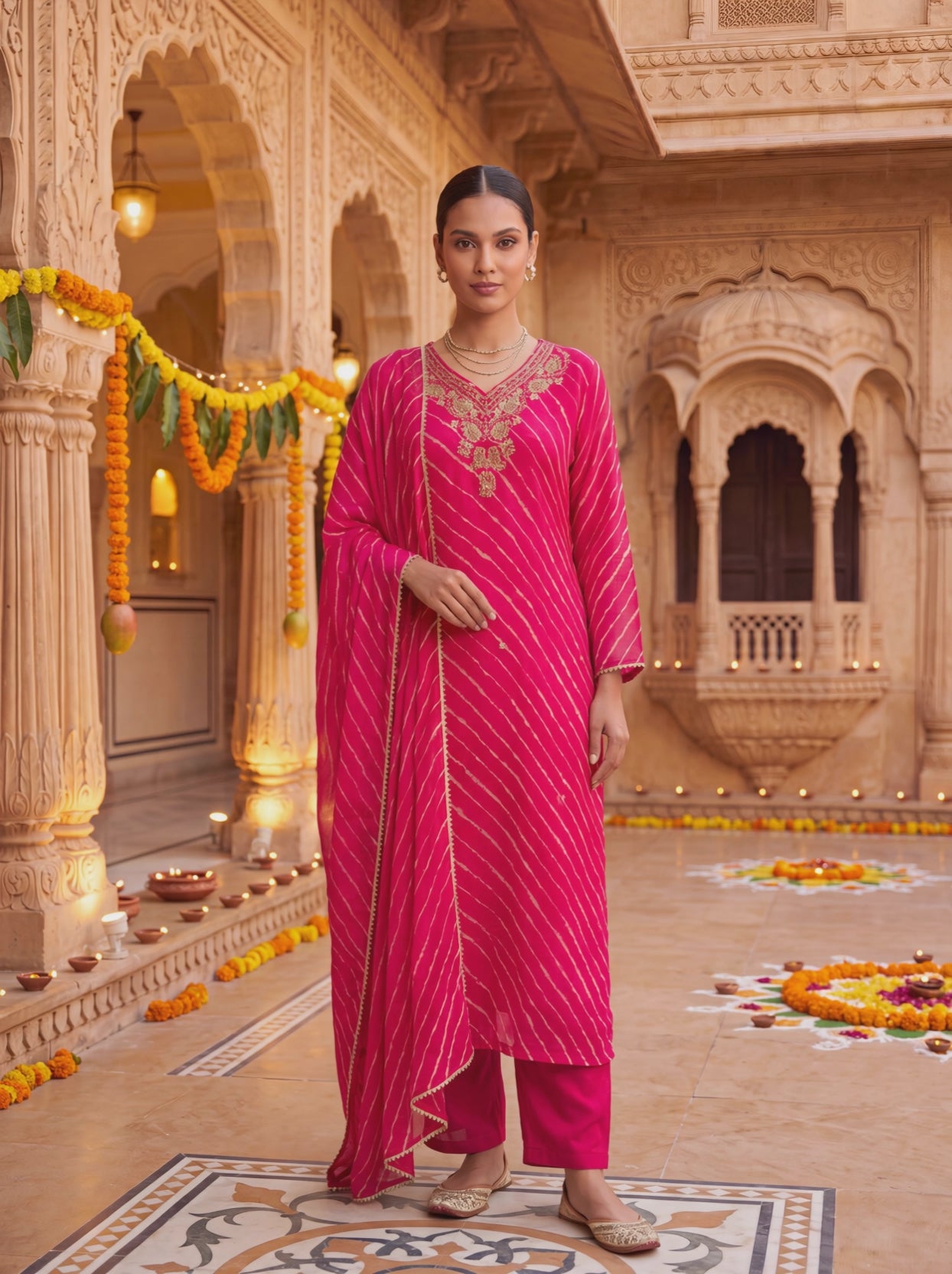 Lehariya Hand Embroidered Suit Set