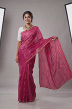 Pure Chanderi Handblock Saree