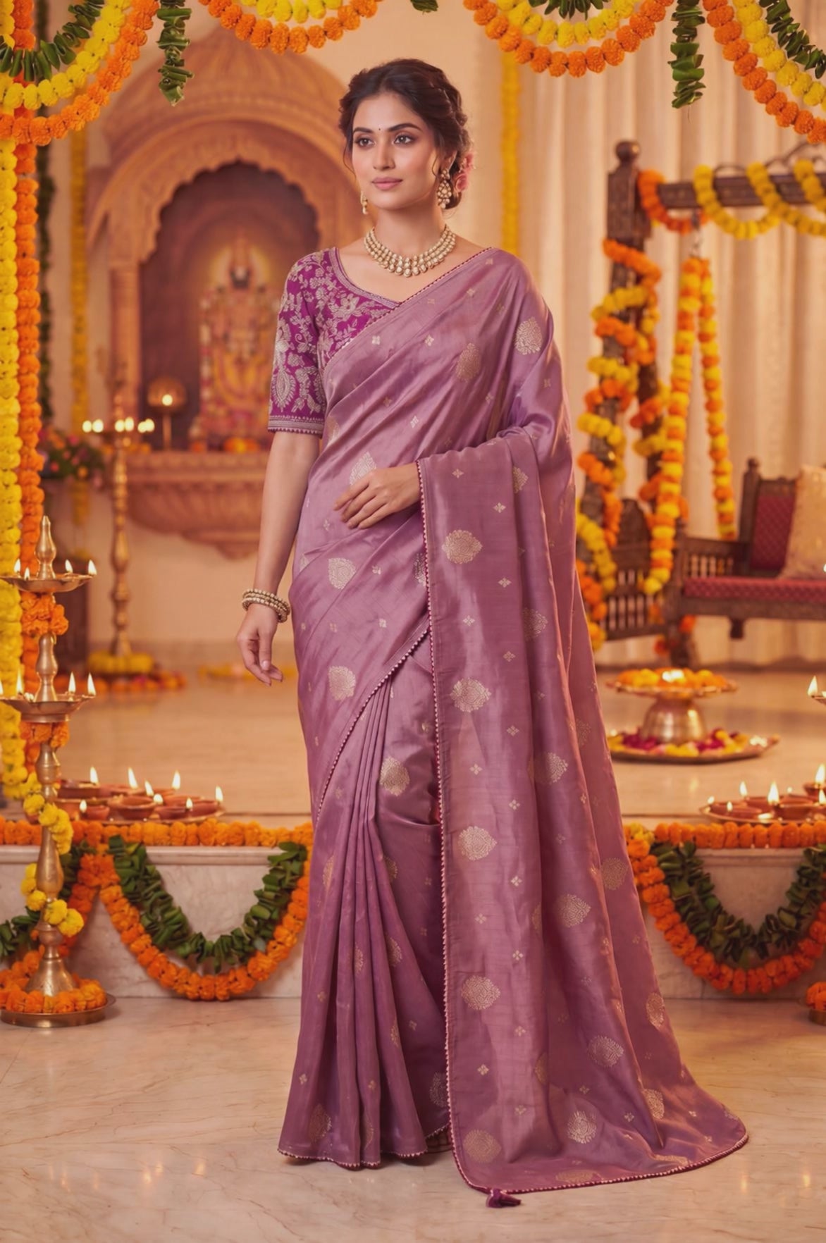 Silk Saree with Designer Blouse