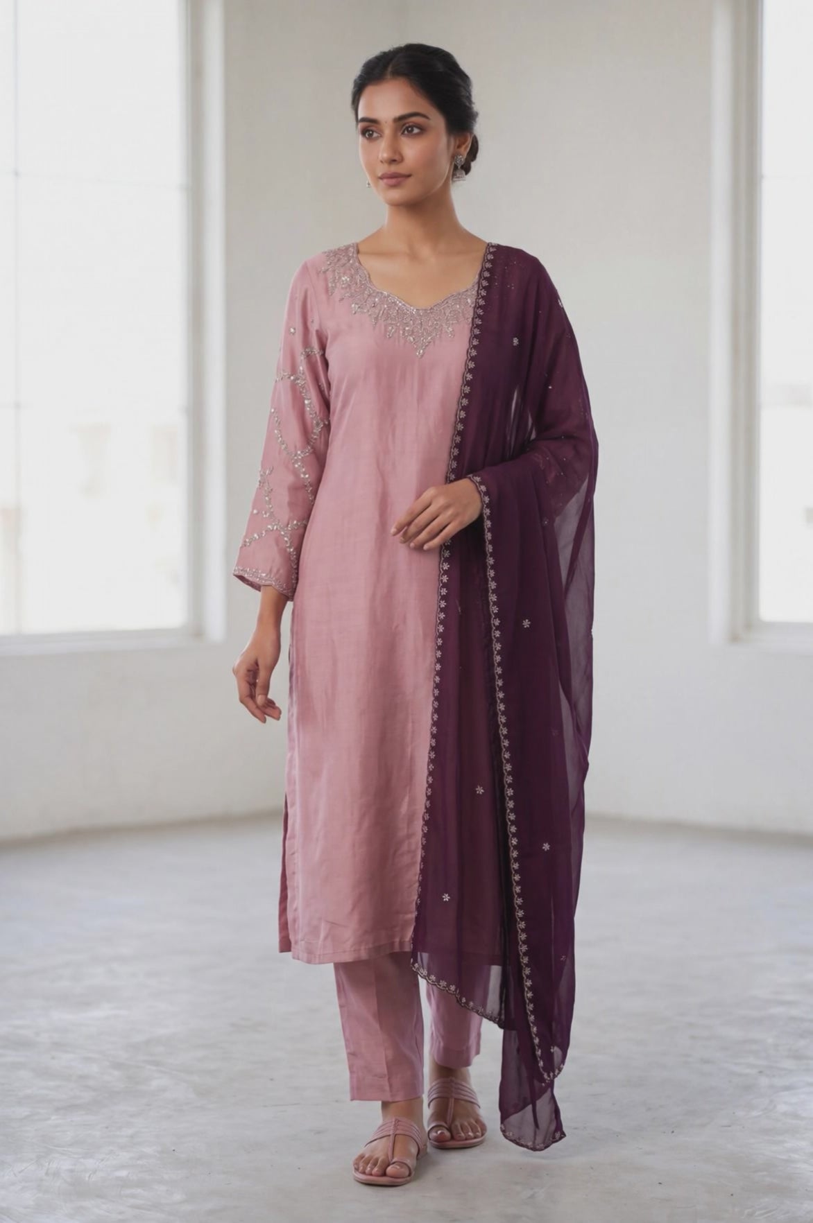 Organza Kurta Set