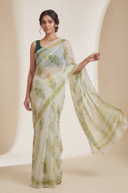 Pure Chiffon Handblock Saree