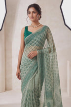 Pure Chiffon Handblock Saree