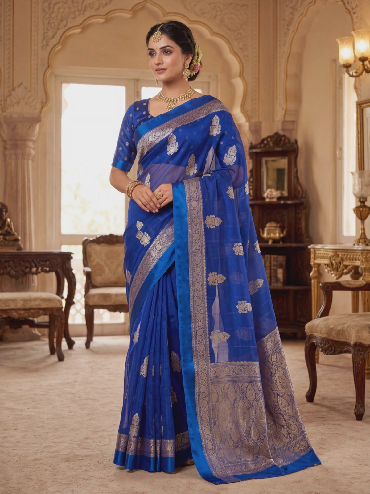 Kora Banarasi Saree