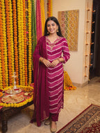 Leheriya Print Suit Set
