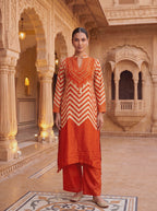 Chevron Dola Silk Co-ord Set