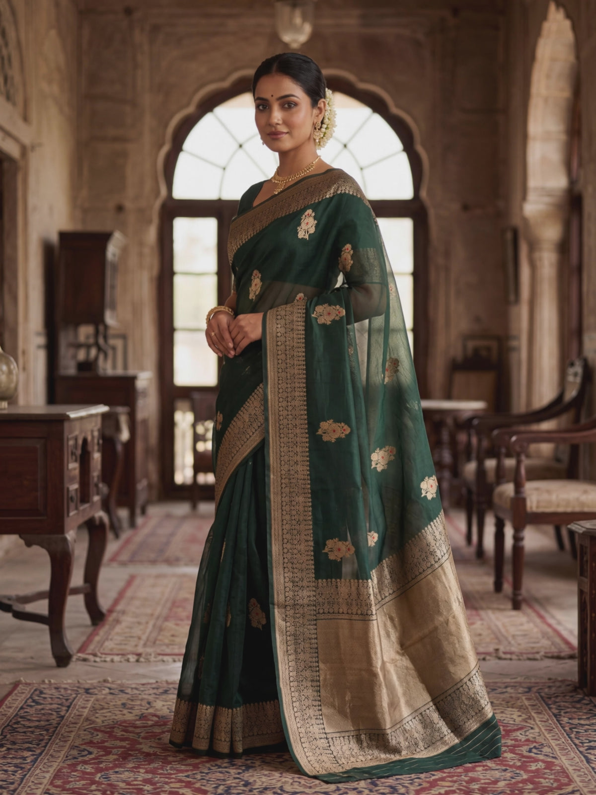 Kora Banarasi Saree